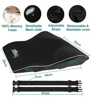 Cuscino Lombare Ergonomico Feagar Nero