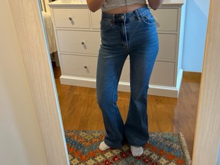 Pantalones vaqueros acampanados azules