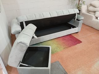 Sofá Cama Yadhy Gris y Blanco
