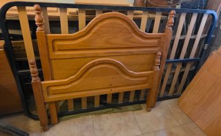 Cama madera provenzal con somier