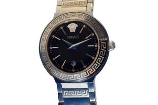 Versace Reloj Unisex Logo Plata  12 diamantes