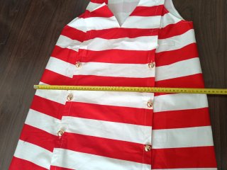 Vestido rayas Zara blanco y rojo