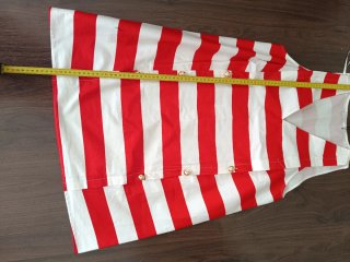 Vestido rayas Zara blanco y rojo
