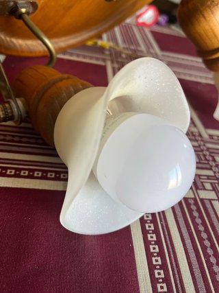 Lámpara Techo Rústica Vintage Madera Cristal
