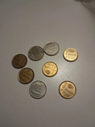 Lotto di 30 monete pesetas spagnole