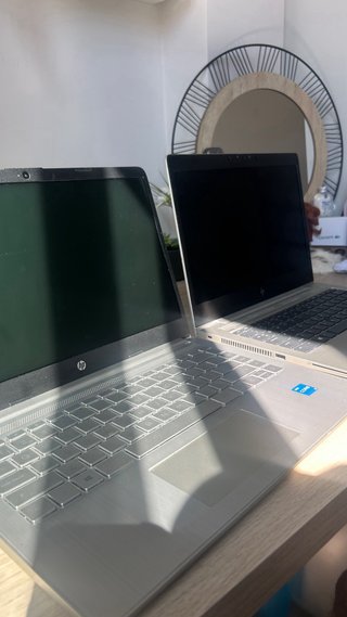 2 PORTÁTILES HP PLATA y NEGRO
