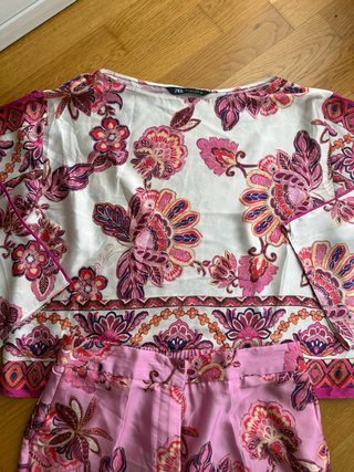 Conjunto Zara Pantalón y Blusa talla S Mujer