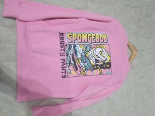Sudadera rosa con estampado Spongebob