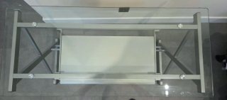 Mesa escritorio/estudio/PC vidrio templado y metal