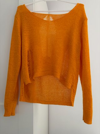 Jersey tejido estilo coreano naranja