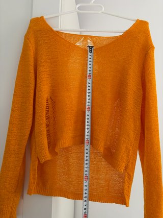 Jersey tejido estilo coreano naranja