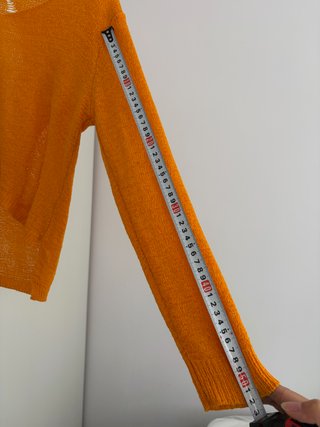 Jersey tejido estilo coreano naranja