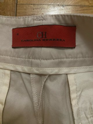 Pantalón Carolina Herrera Talla 4 Beige
