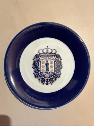 Sargadelos - Plato escudo A Coruña