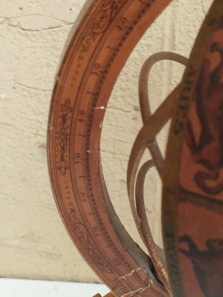 Mappamondo sfera armillare da tavolo in legno