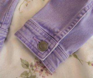 Chaqueta vaquera Benetton lavanda xs/s – Y2K