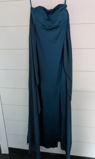 Vestido largo azul escote multiposición