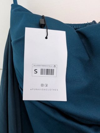 Vestido largo azul escote multiposición