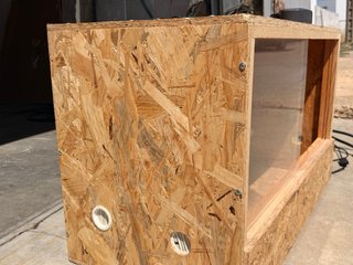 Terrario de madera de 100x50x50