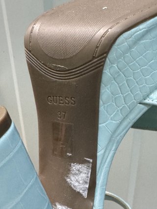 Sandalias plataforma Guess – Azul menta efecto
