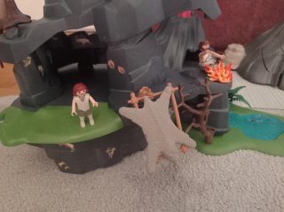 Lote Playmobil Prehistoria Volcanes Cueva Mamut
