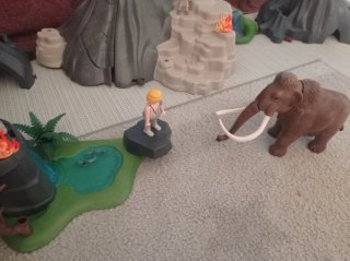 Lote Playmobil Prehistoria Volcanes Cueva Mamut
