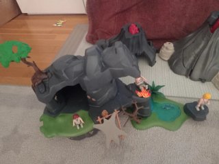 Lote Playmobil Prehistoria Volcanes Cueva Mamut