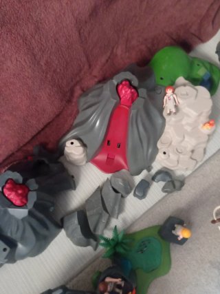 Lote Playmobil Prehistoria Volcanes Cueva Mamut