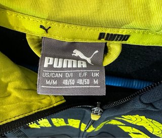 Sudadera Puma Negra y Amarilla con Cremallera