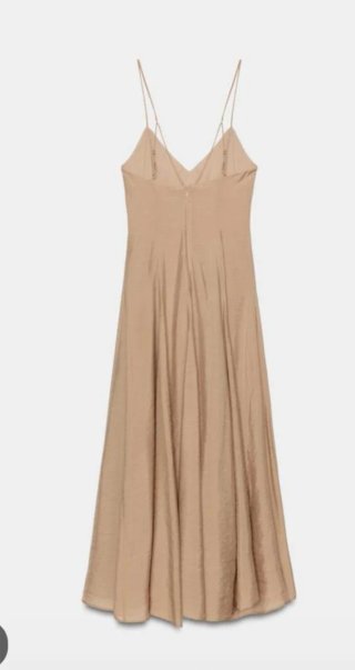 Vestido largo Zara beige