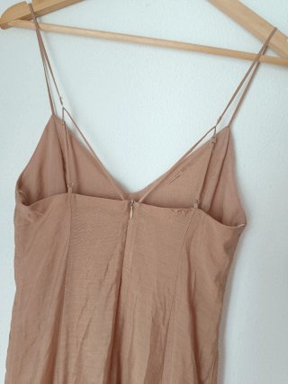 Vestido largo Zara beige
