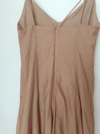 Vestido largo Zara beige