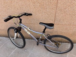 Bicicleta infantil gris