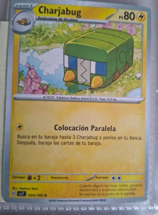 Carta Pokémon Charjabug Fase 1 PS 80