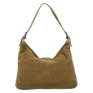 FENDI Mamma Baguette Shoulder Bag Corduroy Brown