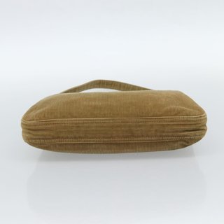 FENDI Mamma Baguette Shoulder Bag Corduroy Brown