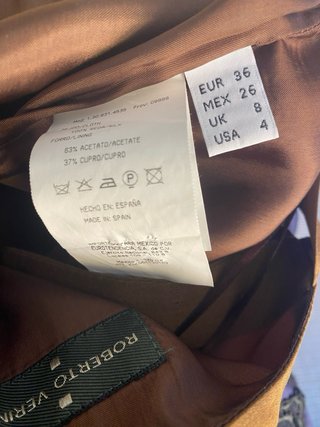 Vestido seda Roberto Verino T36