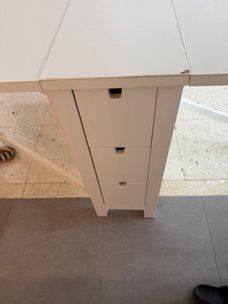 Mesa comedor IKEA NORDEN blanca extensible