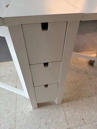 Mesa comedor IKEA NORDEN blanca extensible