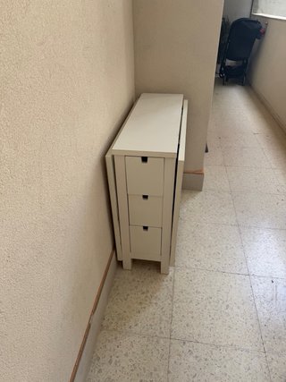 Mesa comedor IKEA NORDEN blanca extensible