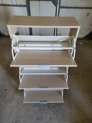 Zapatero 3 puertas blanco y gris