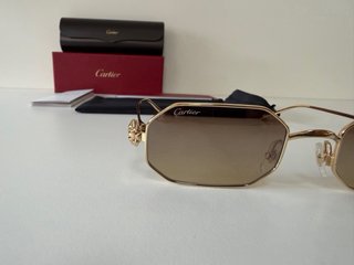 Occhiali Cartier CT0682S 010 Oro/Marrone