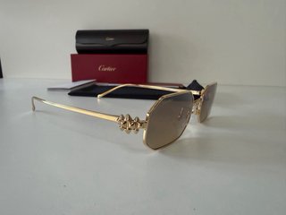 Occhiali Cartier CT0682S 010 Oro/Marrone