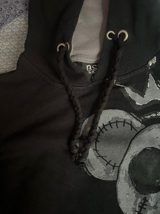 Sudadera negra ajustada Oso Gótico Talla S capucha