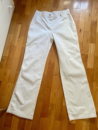 Pantalón recto blanco Luisa Viola