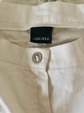 Pantalón recto blanco Luisa Viola