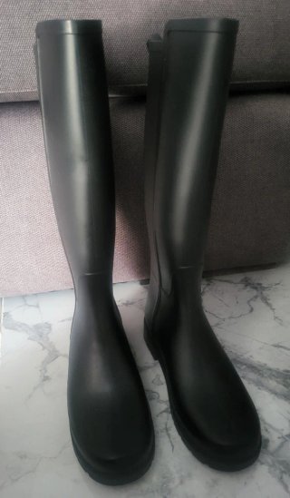 Botas de agua negras altas
