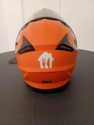 Casco Integral Naranja Just Eat talla XL