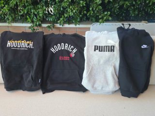 Lote 4 Sudaderas: Hoodrich, Puma, Nike 11-12 años
