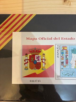 Mappa Ufficiale dello Stato Autonomo di Spagna in Francobolli